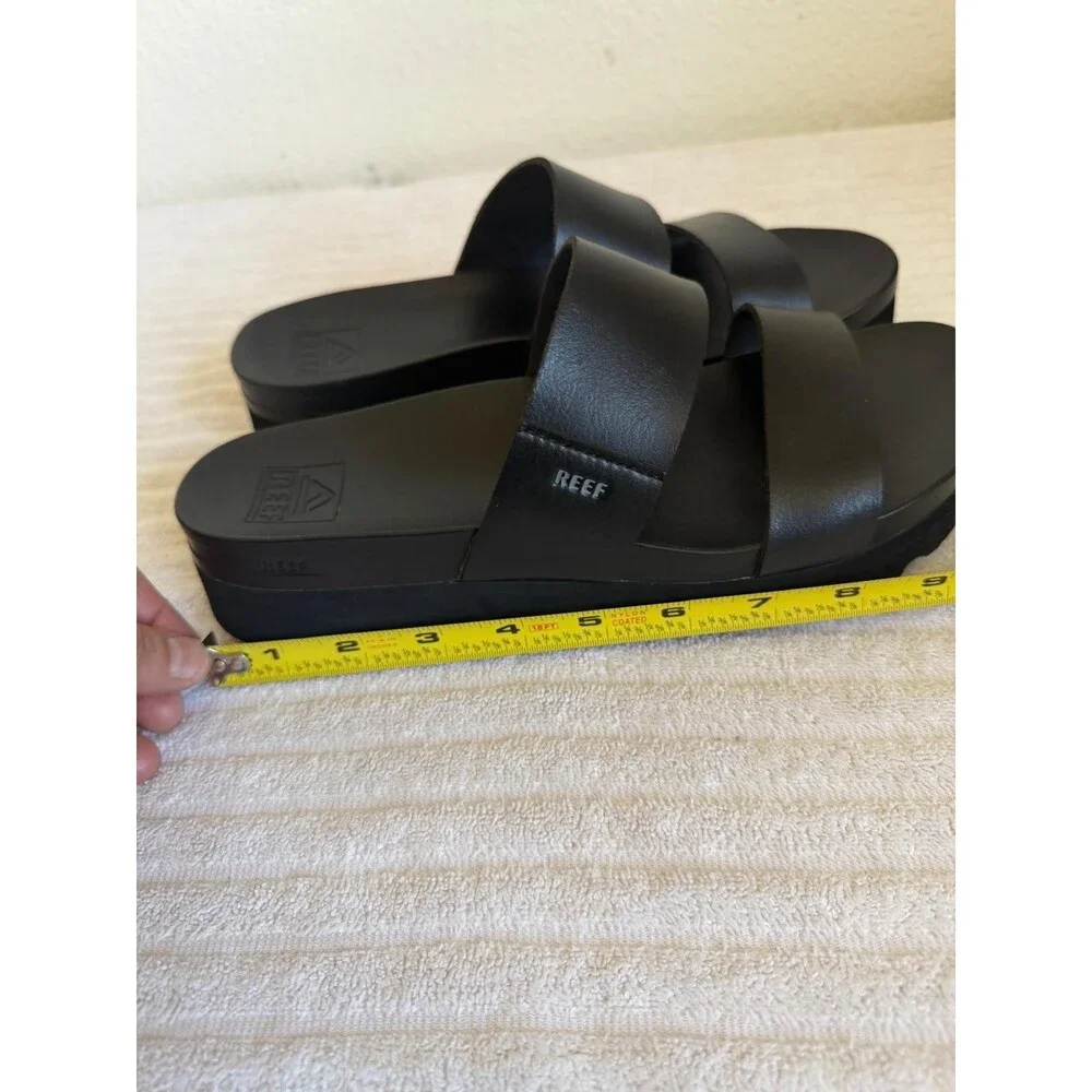 Reef Womens Blaxl Double Strap Platform Slide Sandals Size 9